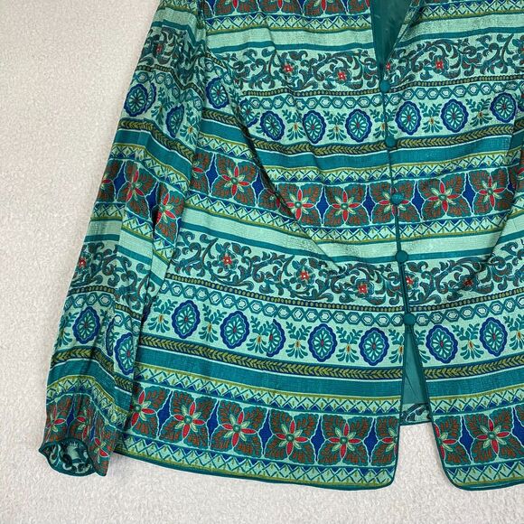 Adrianna Papell Women's Skirt Suits Silk Green Floral  Plus Size 24 - Picture 5 of 16